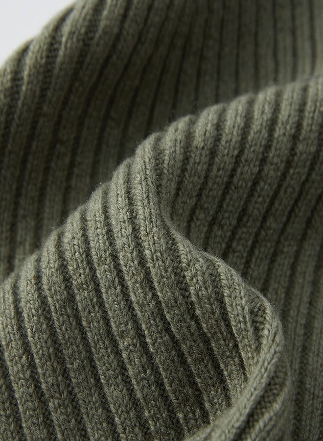 FUQILA 100% Merino Wool Cuff Beanie Hat, Unisex Warm Winter Caps Soft, Breathable & Cozy Stretchy Knitted Cuffed Cap (Absinthe Green) - Image 2